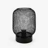 Lampy Stołowe|Zumaline Lampa dekoracyjna LED siatkowy klosz czarna 14x16,5 cm