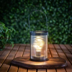 Zumaline Lampa dekoracyjna z uchwytem LED czarna 10,5x15,8 cm