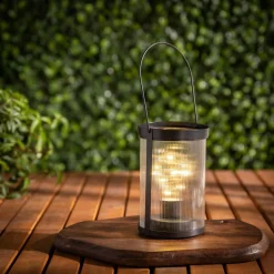 Zumaline Lampa dekoracyjna z uchwytem LED czarna 10,5x15,8 cm