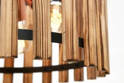 Lampa drewniana wisząca rustykalna AHLAT 37 cm