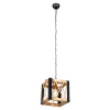 Lampa drewniana wisząca sześcian FARAH 20 cm
