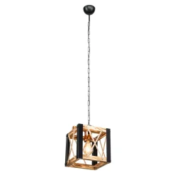 Lampa drewniana wisząca sześcian FARAH 20 cm