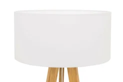 Spot - Light Lampa na drewnianym trójnogu abażur biały LOTTA
