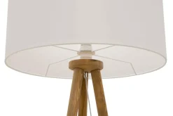 Spot - Light Lampa na drewnianym trójnogu abażur biały ENNIE