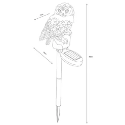 Zumaline Lampa outdoorowa solarna LED IP44 biała SOWA