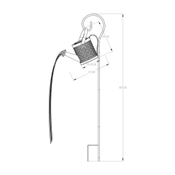 Zumaline Lampa outdoorowa solarna LED IP44 miedziana KONEWKA
