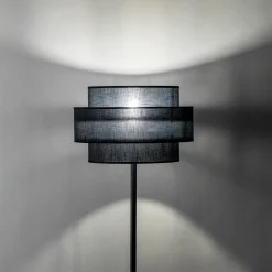 Lampy Podłogowe|TK Tomasz Krywult Lampa podłogowa abażur czarny CALISTO