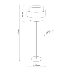 Lampy Podłogowe|TK Tomasz Krywult Lampa podłogowa abażur czarny CALISTO