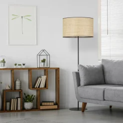 TK Tomasz Krywult Lampa podłogowa abażur rafia plecionka LIBERIA