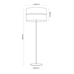 TK Tomasz Krywult Lampa podłogowa boho z abażurem NICOL