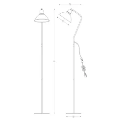 Lampy Podłogowe|Zumaline Lampa podłogowa czarna CELSO