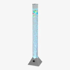 Lampy Do Pokoju Dziecięcego|Lampy Podłogowe|Zumaline Lampa podłogowa dekoracyjna LED RGB USB srebrna AQUA 90 cm