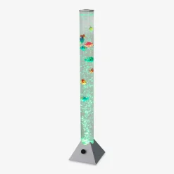 Lampy Do Pokoju Dziecięcego|Lampy Podłogowe|Zumaline Lampa podłogowa dekoracyjna LED RGB USB srebrna AQUA 90 cm