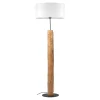 Lampy Podłogowe|Spot - Light Lampa podłogowa drewniana podstawa biały abażur PINO