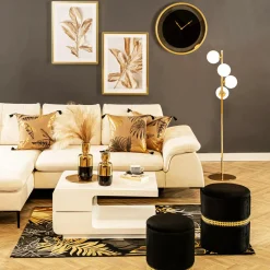 domiluce Lampa podłogowa kule złota MEFISTO