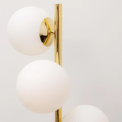 domiluce Lampa podłogowa kule złota MEFISTO