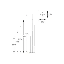 Zumaline Lampa podłogowa LED czarna drewniana ELIOT