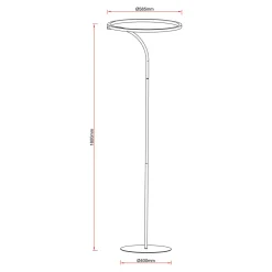 Zumaline Lampa podłogowa LED czarna CORIT