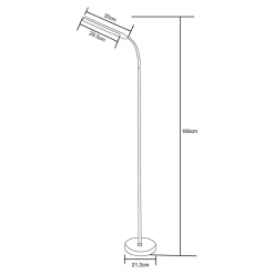Zumaline Lampa podłogowa LED minimalistyczna biała