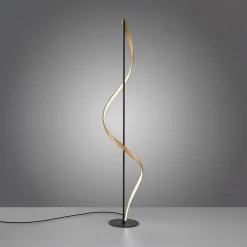 Lampy Podłogowe|Paul Neuhaus Lampa podłogowa LED Wi-Fi czarno-złota Q-SWING z pilotem