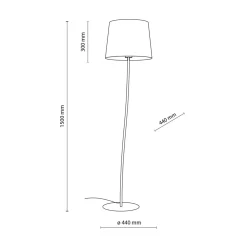 Lampy Podłogowe|TK Tomasz Krywult Lampa podłogowa lniany abażur NICOLA BROWN