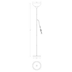 Lampy Podłogowe|Zumaline Lampa podłogowa loftowa biało-serbrna SARDA