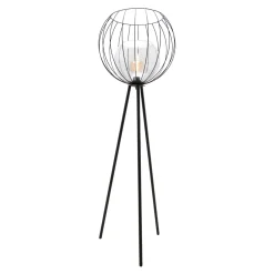 TK Tomasz Krywult Lampa podłogowa na trójnogu czarna UNIVERSO