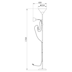 Zumaline Lampa podłogowa nowoczesna podwójna TWINS