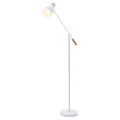 Lampy Podłogowe|Zumaline Lampa podłogowa skandynawska biała JOSE