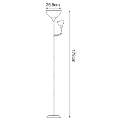 Lampy Podłogowe| Lampa podłogowa srebrna PESO