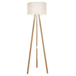 Lampa podłogowa trójnóg bambus kremowa PIKO