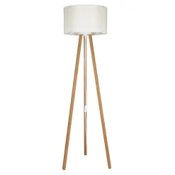 Lampa podłogowa trójnóg bambus kremowa PIKO