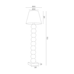 inny Lampa podłogowa z abażurem czarna FUDŻI
