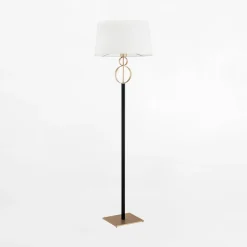 Lampy Podłogowe|inny Lampa podłogowa z abażurem czarno-złota PERSEO