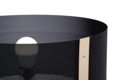 domiluce Lampa podłogowa z ozdobnym abażurem czarno-złota ETRO