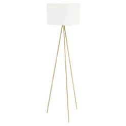 Zumaline Lampa stojąca trónóg abażur biały CARA