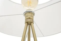 Zumaline Lampa stojąca trónóg abażur biały CARA