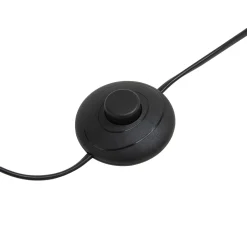 Lampy Podłogowe|Zumaline Lampa stojąca trónóg abażur czarny CARA