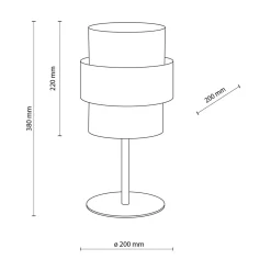 Lampy Stołowe|TK Tomasz Krywult Lampa stołowa abażur biały CALISTO