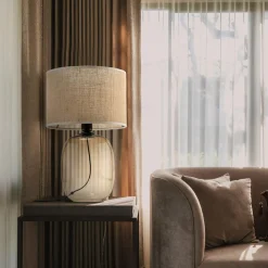 Lampy Stołowe|TK Tomasz Krywult Lampa stołowa abażur juta MELODY