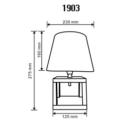 Lampy Stołowe|Zumaline Lampa stołowa bambus abażur biały 27,5 cm