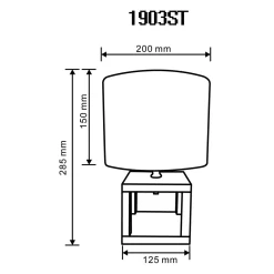 Lampy Stołowe|Zumaline Lampa stołowa bambus abażur brązowy 28,5 cm