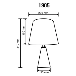 Zumaline Lampa stołowa bambusowa abażur biały 31 cm