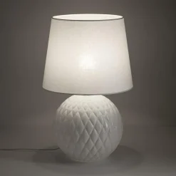 TK Tomasz Krywult Lampa stołowa biała SANTANA