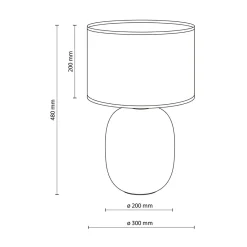 Lampy Stołowe|TK Tomasz Krywult Lampa stołowa biała z abażurem juta MELODY