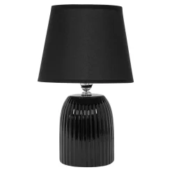 Lampy Stołowe| Lampa stołowa ceramiczna czarna 28 cm