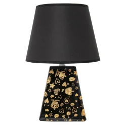 Lampy Stołowe| Lampa stołowa ceramiczna czarna 34,5 cm
