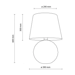 TK Tomasz Krywult Lampa stołowa czarna SANTANA