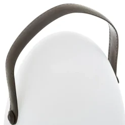 Zumaline Lampa stołowa dekoracyjna LED biało-brązowa LUKA 30 cm