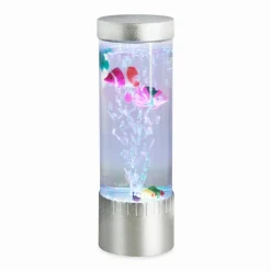 Zumaline Lampa stołowa dekoracyjna LED USB RGB srebrna AQUA 32 cm